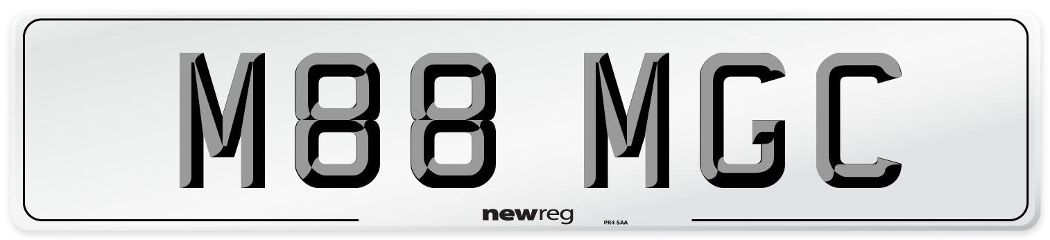 M88 MGC Number Plate from New Reg